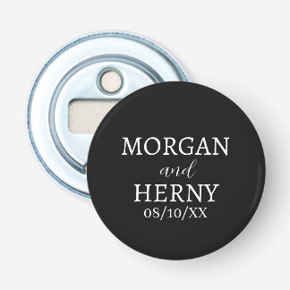 NOM PERSONNALISÉ OUVRE-BOUTEILLE DE MARIAGE MODERN