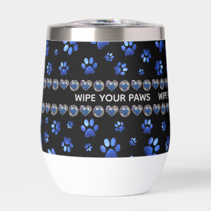 Nom personnalisé, pattes de chien de parties scint