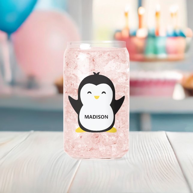 Nom personnalisé pingouin mignon (Insitu (Baby Shower))