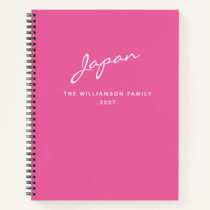 Nom personnalisé Pink Destination Travel Journal