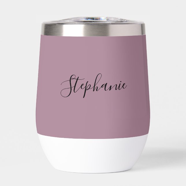 Nom personnalisé Pink Script Monogramme (Avant)