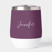 Nom personnalisé Plum Purple Script Simple