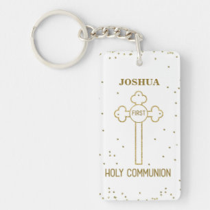 Nom personnalisé Première Sainte Communion Croix d