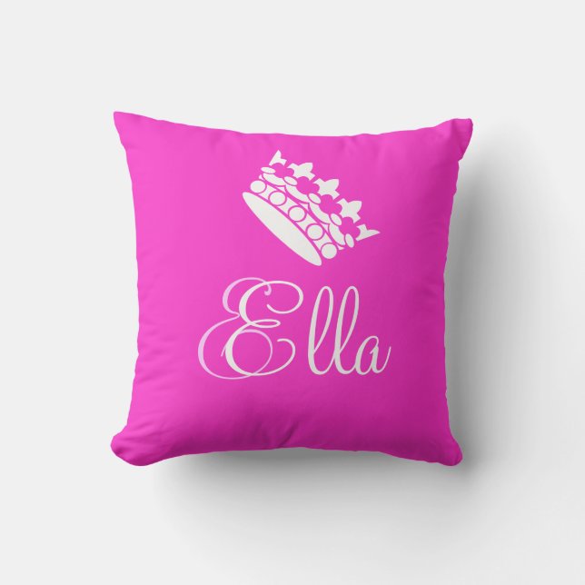Nom personnalisé Princesse Ella Coussin (Recto)