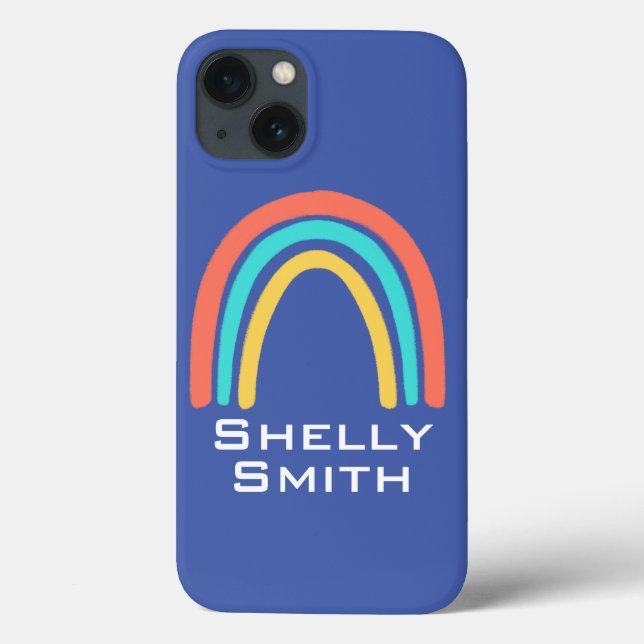 Nom personnalisé Rainbow Apple Coque iphone Smartp (Verso)