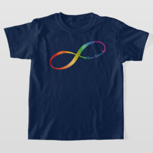 Nom personnalisé Rainbow Infinity T-shirt