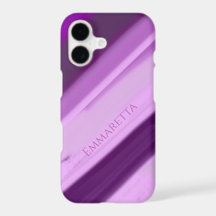 Nom personnalisé rayures lavande violette