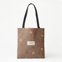 Nom personnalisé Sac fourre-tout cadeau pour lecte