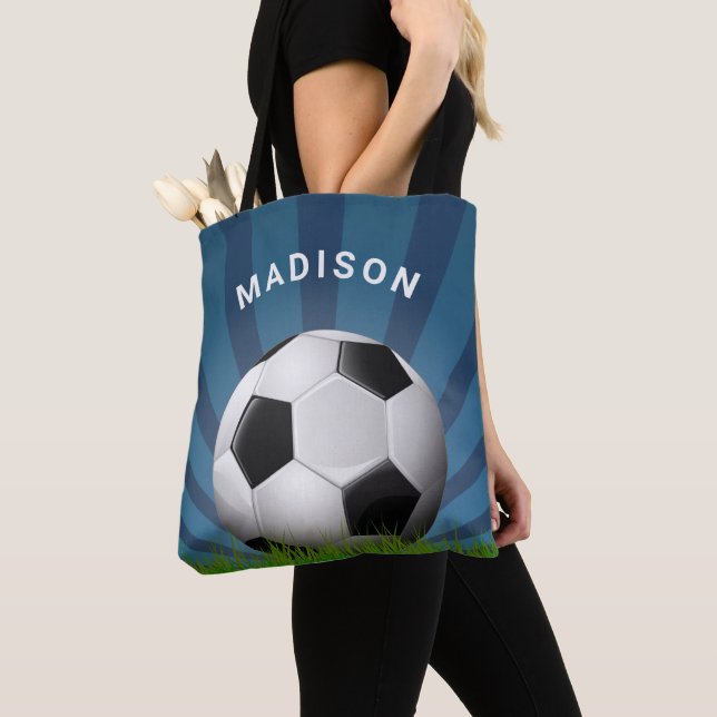 Nom personnalisé Sacs de balle de soccer rétro (De près)