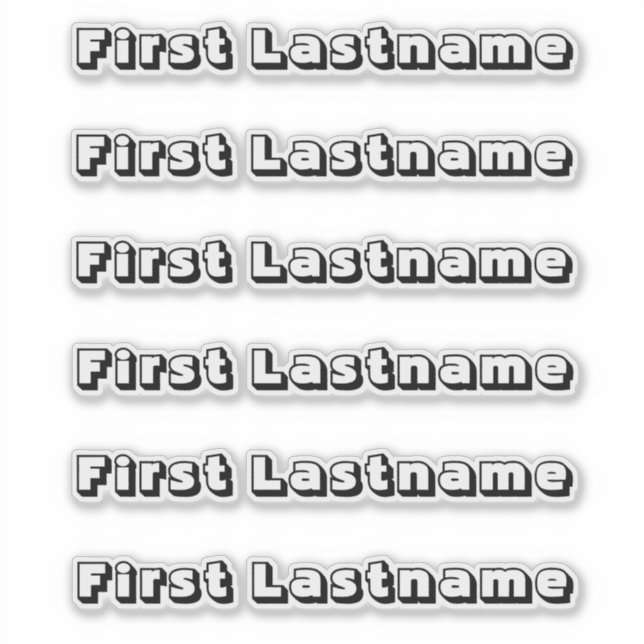NOM PERSONNALISÉ — Sticker Pack Étiquette personna (Devant)