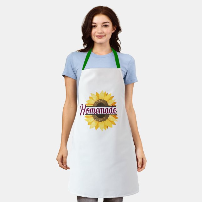 Nom personnalisé Tablier tournesol - Cadeau person (Porté)