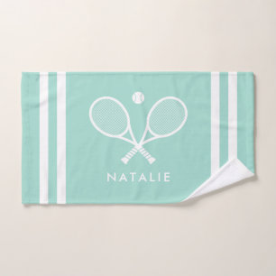 Nom personnalisé Tennis Aqua Blue Stripes