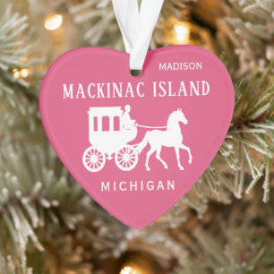 Nom personnalisé, texte et couleur Mackinac Island