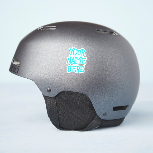 Nom personnalisé Texte Jouer Stickers Casque (Côté casque)