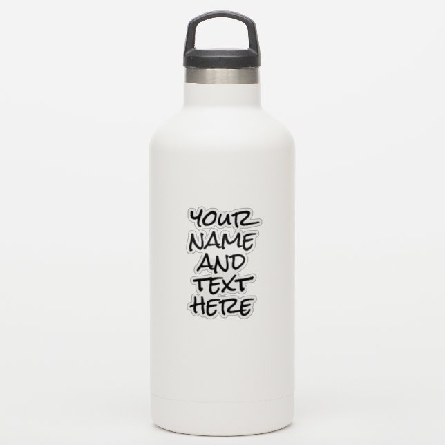 Nom personnalisé Texte Stickers Bouteille d'eau mo (Gourde)
