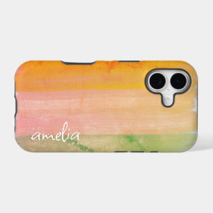 Nom personnalisé Texture Moderne Rose Jaune 