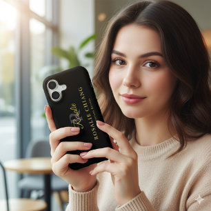 Nom personnalisé & titre avec monogramme
