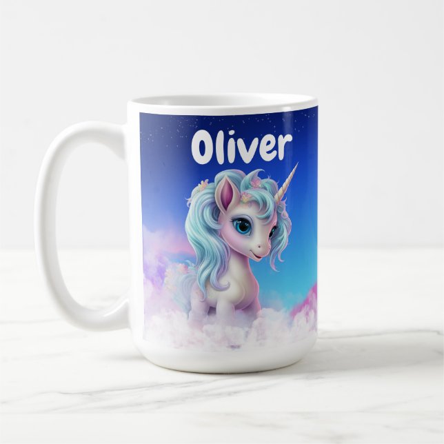 Nom personnalisé Unicorn mug (Gauche)
