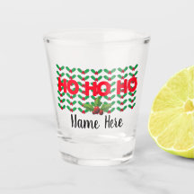 Nom personnalisé Verre de tir de Noël personnalisé
