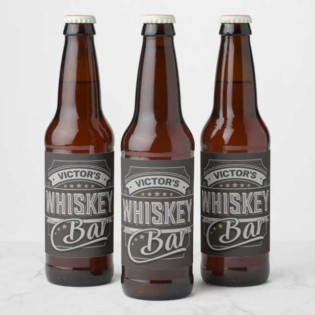 Nom personnalisé Vieux Deluxe Liquor Étiquette Whi (Bouteilles)