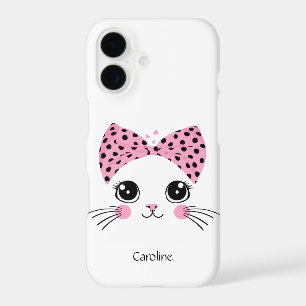Nom personnalisé visage de chat mignon