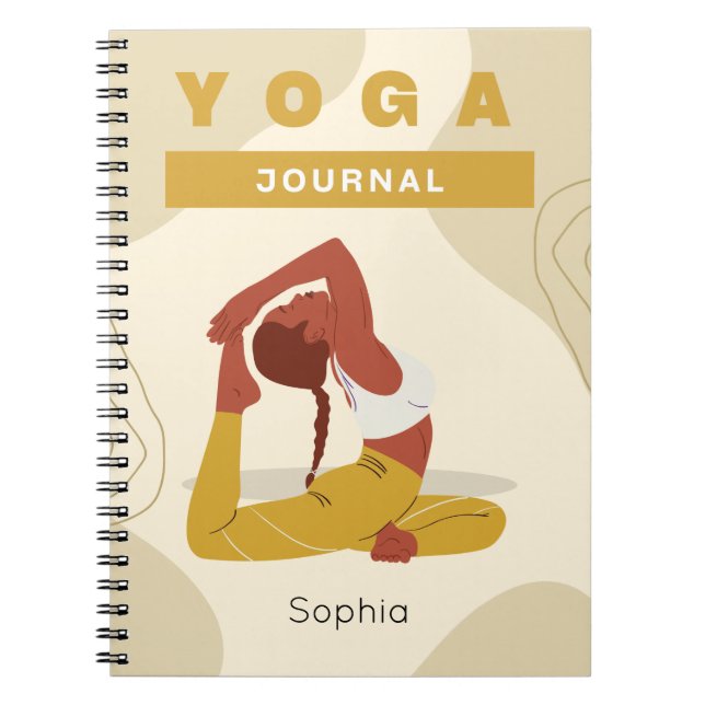 Nom personnalisé yoga moderne coloré journal tenda (Devant)