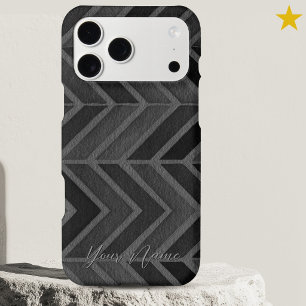 Nom personnalisé zig zag aquarelle gris noir moder