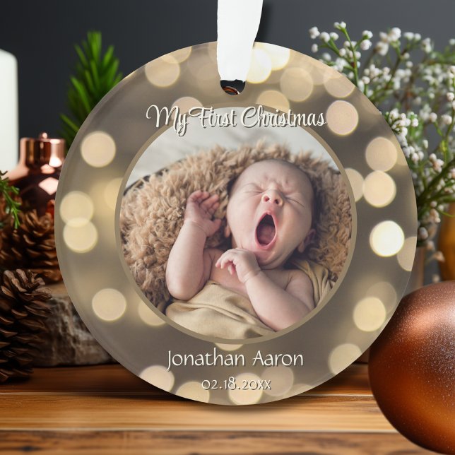 Nom photo de Noël du bébé Golden Keepsaké (Créateur téléchargé)