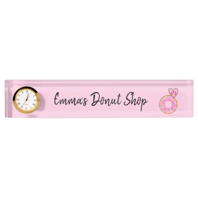 Nom Plaque Pink Donut Heart (Devant)