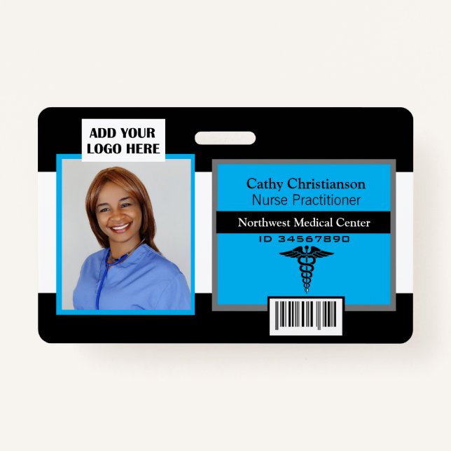 Nom professionnel Médicale Code scanneur de badge  (Devant)