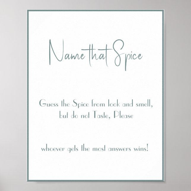 Nom que Spice - Poster du jeu de douche (Devant)