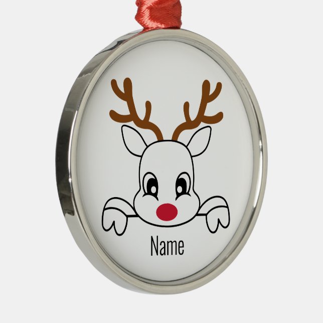 Nom Reindeer Ornement de Noël (Droite)