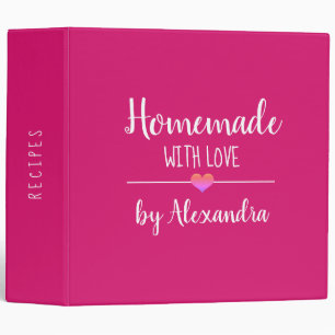 Nom rose moderne Recette 3 Anneau Classeur