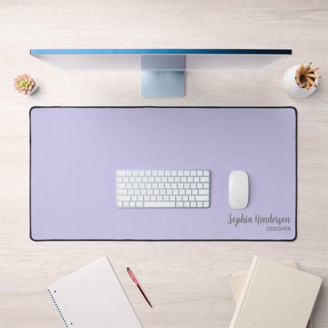 Nom simple Monogramme 2 lignes de texte personnali (Bureau 1)