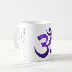 Nom sur Purple Space Om Symbole 11oz Café Mug
