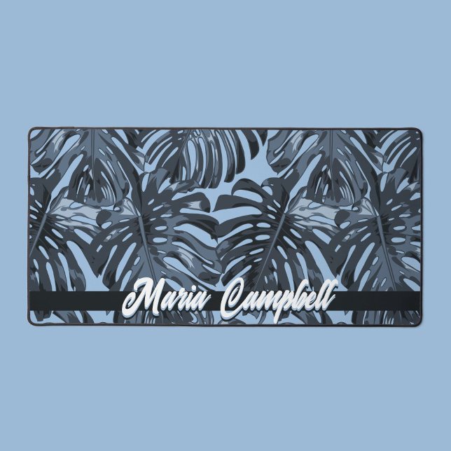 Nom tropical Blue Grey Monstera Feuilles (Créateur téléchargé)