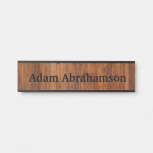 Nom Uniquement Plaque Bois Grain Rustique Porte de