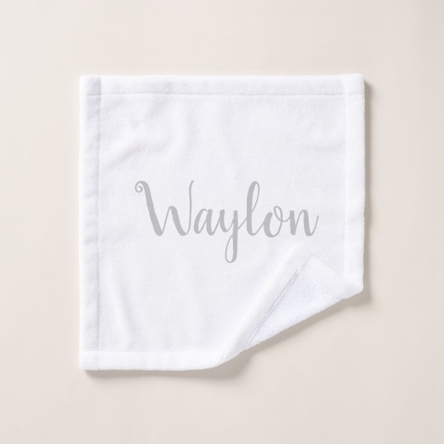 Nom Waylon En Grey Clair, (Gant de toilette)