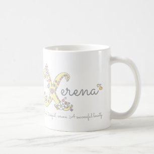 Nom Xerena signifiant mug X monogramme décoratif