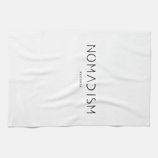 Nomadism Records Black Logo Kitchen Towel (Horizontal)
