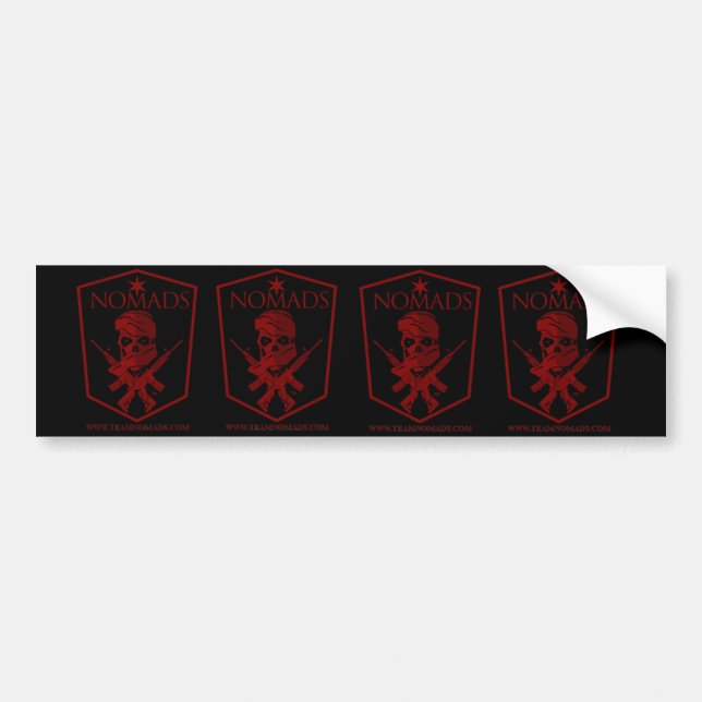 NOMADS BREAST LOGO RED2 BUMPER STICKER (Front)