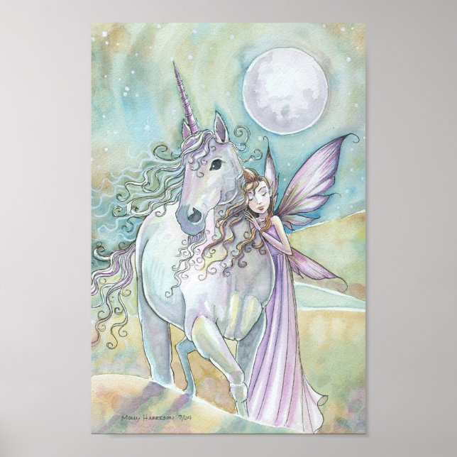 Nomads of the Mystic Dunes Fairy Unicorn Poster (Front)
