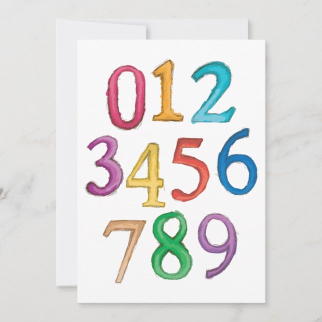 Nombre À Neuf Invitations (Devant)