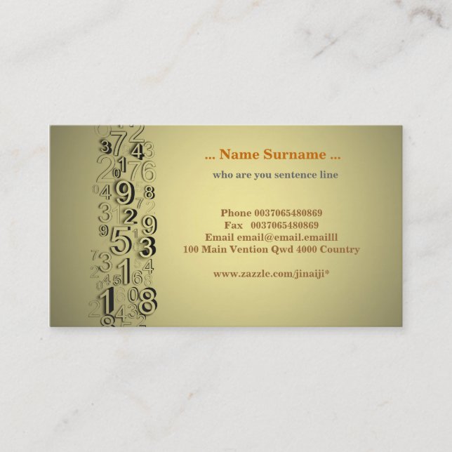 nombre carte de visite (Devant)