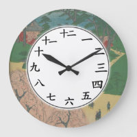 Nombres japonais Horloge rose Sakura Arbre Fleurs