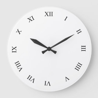 Nombres Romains Noir Horloge Face Mur Horloge