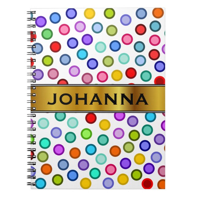 Nombreux cercles colorés + Carnet de nom personnal (Devant)