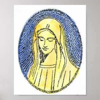Nombreux noms de Mary Poster