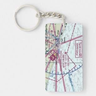Nome Airport chart / taxi diagram Keychain