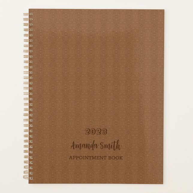 Nomination Book 2023, planificateur Motif Brown (Devant)